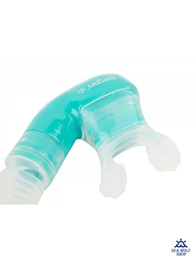 Маска для дайвинга с трубкой Sargan "БАТТЕРФЛЯЙ-М" бирюз. силикон