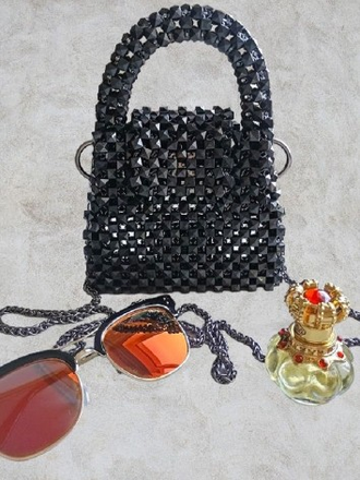 Цепочка для женской сумки, длина 120 см, толщина 6 мм, цвет черный никель