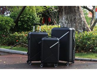 Комплект из 3х чемоданов Robez Полипропилен S,M,L черный