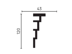Потолочный плинтус DECOR-DIZAYN DD514, из дюрополимера, под покраску, ударопрочный, 2 метра