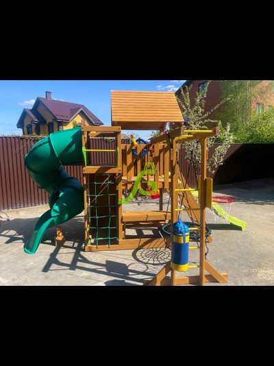 Детская площадка IgraGrad Крафт Pro 4 с трубой мод.2