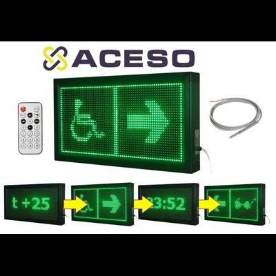 Световой маяк для улицы или помещения (400х720 мм) с пультом ДУ и датчиком температуры