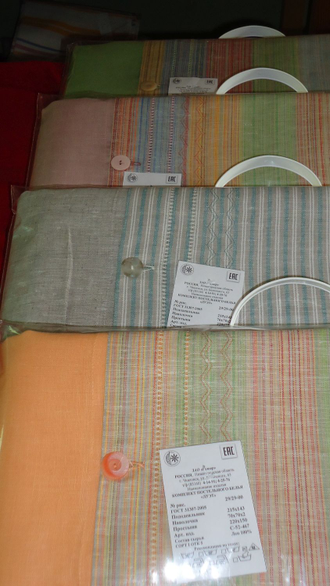 Комплект льняного постельного белья "Дуэт" двуспальный-евро