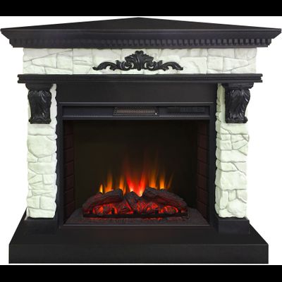 Угловой электрокамин Остия BL с очагом Sparta 25.5 LED