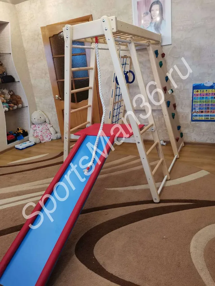 ДСК РАННЕГО РАЗВИТИЯ PLASTEP БОГАТЫРЬ 170 ДЕРЕВО, ЦВЕТ ЛАК, ПЕРЕКЛАДИНЫ ЛАК.