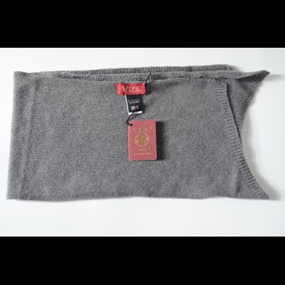 Вязаный шарф из кашемира Vizio Италия 9000 S серый фото