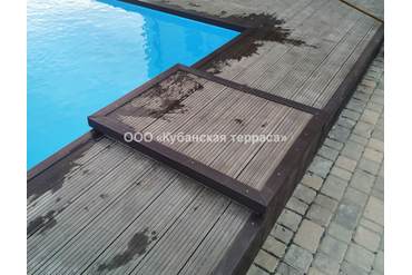 Терраса ДПК вокруг бассейна