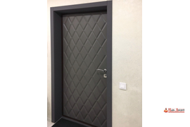 Замена панели на входной двери + установка откоса, Софт грей