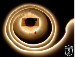 Лента светодиодная  COB 2400LED, 12V, ТЕПЛЫЙ белый (2800-3200к), 48W/5м, 5мм,  IP20  AQ