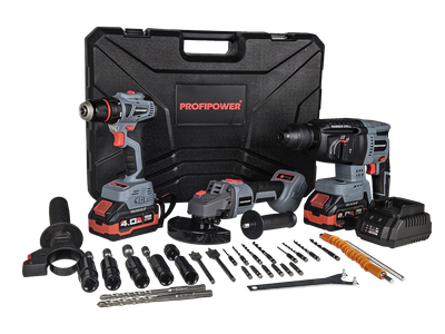 Аккумуляторный бесщеточный НАБОР 3в1 PROFIPOWER ProfiSet-3E18