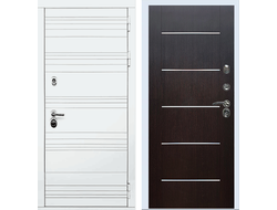 Белая дверь Rx14 с панелью В03 венге