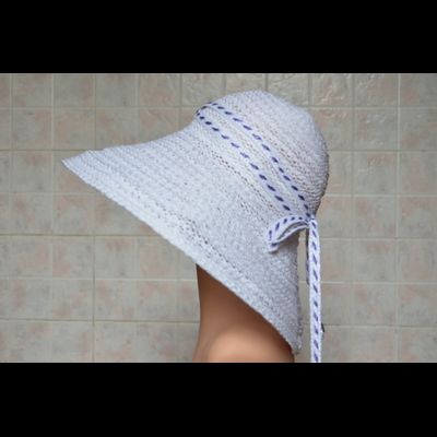 Белая  женская шляпа летняя Италия Визио