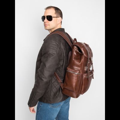 Кожаный рюкзак Voltaggio Premium brown (арт. 3091-53)