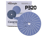 Шлифовальный круг SunMight CERAMIC L712T P320 225мм на липучке, 24 отв. арт. 78014