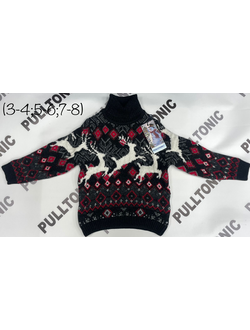 Детский свитер Олени и гирлянда