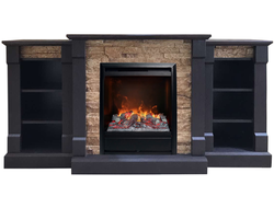 Электрокамин Моника LUX BL M4 с очагом 3D Olympic