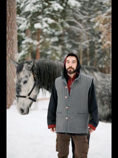 Стёганый мужской жилет &quot;Родное тепло&quot;