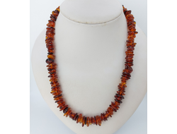 Бусы простые из коньячного янтаря