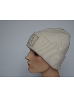 Шапка Италия Vizio 8096 CRY белая с отворотом фото