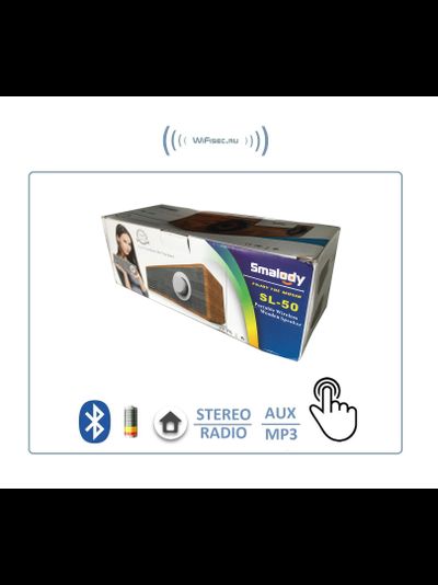 SMALODY SL-50S Bluetooth колонка СТЕРЕО, радио FM, с аккумулятором для использования в помещении
