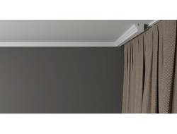 Потолочный плинтус DECOR-DIZAYN DD34, из дюрополимера, под покраску, ударопрочный