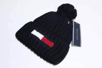 Шапка с помпоном Tommy Hilfiger Big Logo Черный