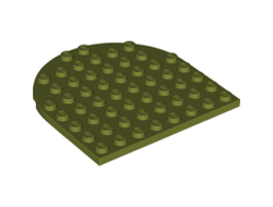 Plate, Round 8 x 8 Rounded End, Olive Green (41948 / 6275667)