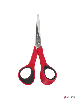 Ножницы для хобби и рукоделия ОСТРОВ СОКРОВИЩ 140 мм, 3-х сторонняя заточка, красно-черные. 237105