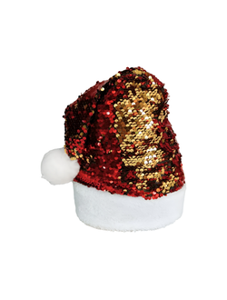 Колпак новогодний #6130-4 цена за 12шт.  цвет: красный/золотой