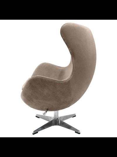 Кресло EGG CHAIR (латте, искусственная замша)