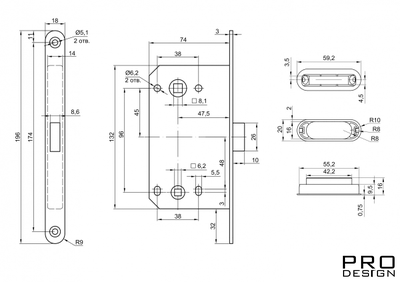 Магнитный замок PRO DESIGN WC