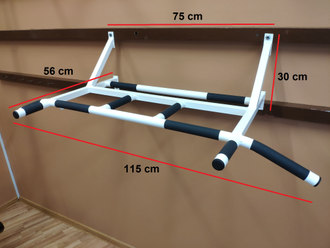 Турник с 4 хватами, усиленный, с перекладиной для пресса (TUR-005/5)