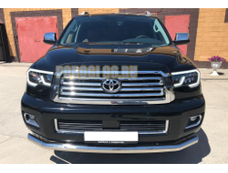 Защита переднего бампера d76 для Toyota Sequoia (2020-...)