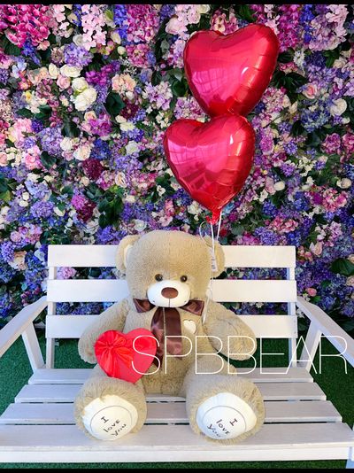 Подарочный набор №3 - Плюшевый мишка 120 см, Шары сердца 2, Киндер бокс средний