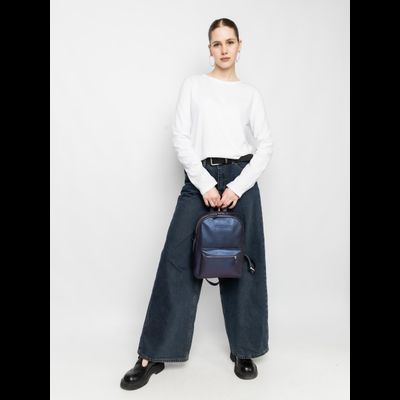 Женский кожаный рюкзак Anzolla Premium indigo (арт. 
3040-56)