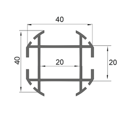 Стойка-ригель для соединения четырёх направлений