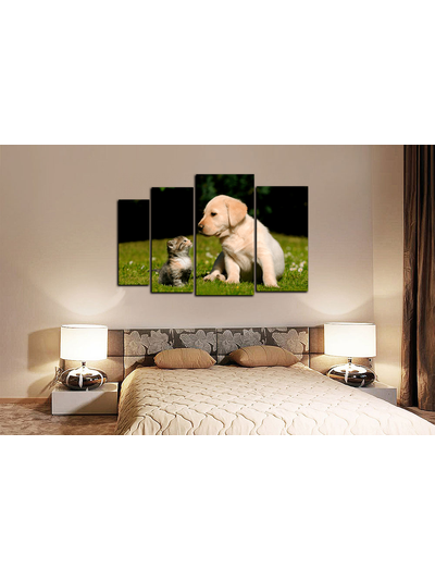 Модульная картина "Маленькие друзья"