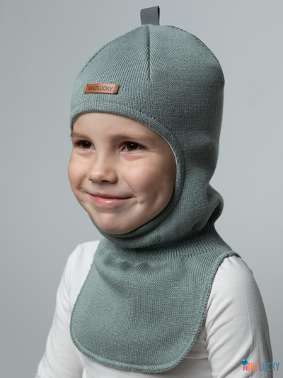 Шапка-шлем 23301-01 х/б подклад, мятно-серый 44-46