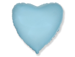 Фольгированное сердце голубое