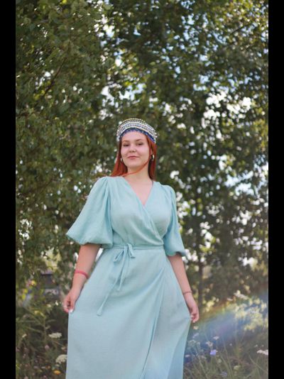 Платье на запах из муслина "Услада"