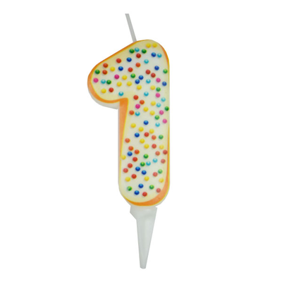 Свеча-цифра пончик 6 см.