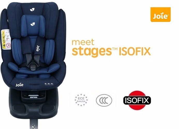 автокресло Joie Stages isofix новый стандарт безопасности R129 I-size 