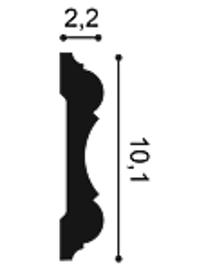 Orac Decor P8040 Orac Luxxus гладкий молдинг из полиуретана, 2 м.