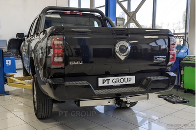 Фаркоп ТСУ /съемный квадрат/ с НЕРЖ накладкой GWM Poer King Kong 2022-