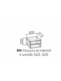 КОЛЛЕДЖ Модуль вставной в шкаф ВМ