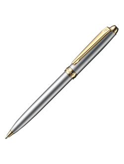 Ручка подарочная шариковая PIERRE CARDIN (Пьер Карден) "Eco", корпус серебристый, латунь, золотистые детали, синяя, PC4111BP