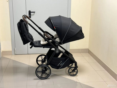 Детская коляска Luxmom A2 (реверсивный блок) Черный