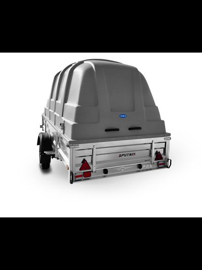 Прицеп «Спутник PRO» (3440x1500x380) пластиковая крышка, оцинкованная рама, с силовым подрамником, LED оптика НОВИНКА!!!