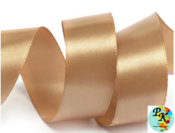 ЛЕНТА АТЛАСНАЯ БЕЖЕВАЯ 4 СМ, 25 ЯРД