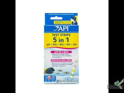 API 5-IN-1 TEST STRIPS - Тест полоски для пресной воды , 25шт